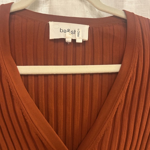 ba&sh Rust Button Down Ribbed Top - Picture 2 of 8